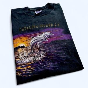 Vintage 1990s Catalina Island Dolphin Graphic T-Shirt XL